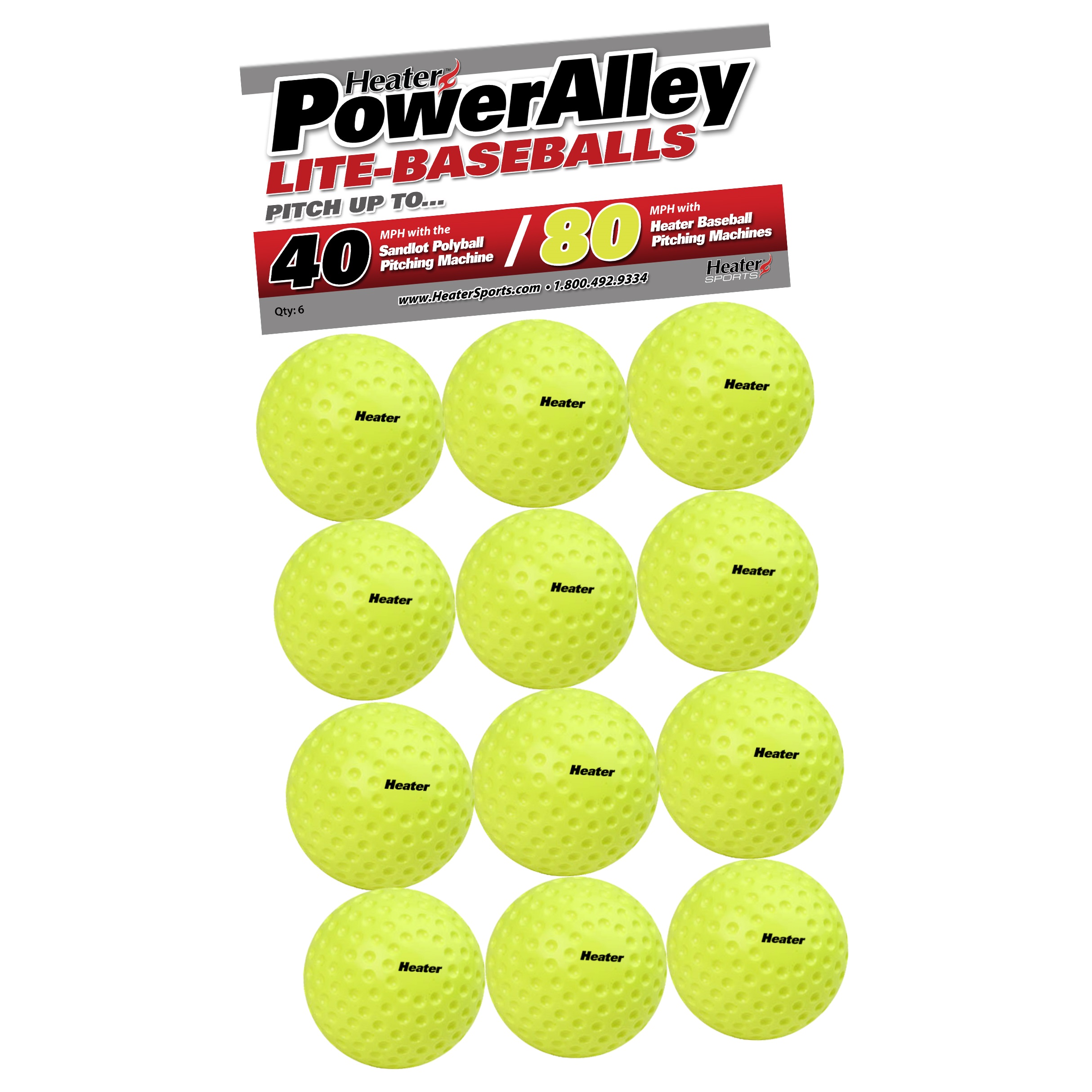 PowerAlley 80/Sandlot 40 MPH Lite Baseballs