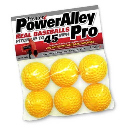 PowerAlley Pro 45 MPH Real Baseballs